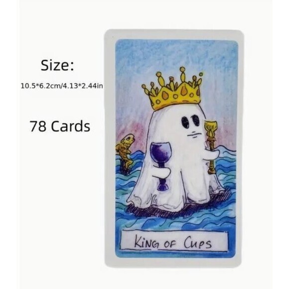 Adorable Ghost Tarot Deck Funny Cute Oracle Cards Halloween Fortune Telling - Picture 2 of 6